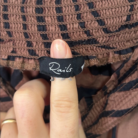 Rails Brendon pant in Moroccan Nights brown breezy wide leg cotton trouser XL - Picture 8 of 10